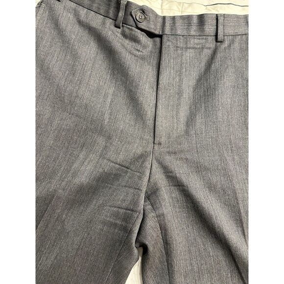 Brooks Brothers 346 Dress Pants Mens TAG-36x32 SEE DESC! Flat Gray Wool QK SHIP - Picture 3 of 11